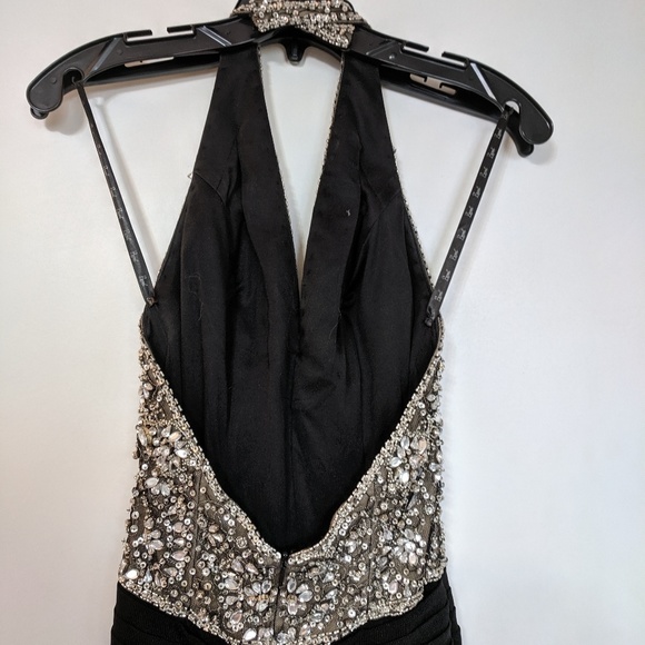 Floor Length Beaded Evening Gown - Picture 3 of 8